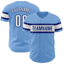 Charger l&#39;image dans la galerie, Custom Light Blue White-Royal Authentic Baseball Jersey
