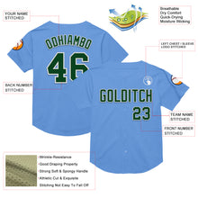 Load image into Gallery viewer, Custom Light Blue Green-White Mesh Authentic Throwback Baseball Jersey
