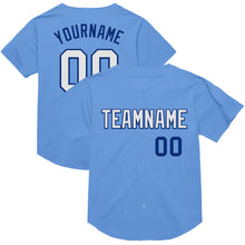 Charger l&#39;image dans la galerie, Custom Light Blue White-Royal Mesh Authentic Throwback Baseball Jersey
