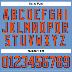 Custom Light Blue Orange-Royal Hockey Jersey