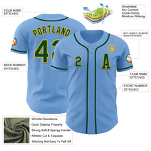 Загрузить изображение в средство просмотра галереи, Custom Light Blue Green-Gold Authentic Baseball Jersey
