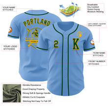 Загрузить изображение в средство просмотра галереи, Custom Light Blue Green-Gold Authentic Baseball Jersey
