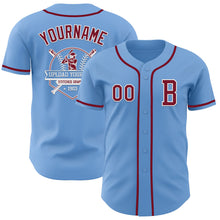 Загрузить изображение в средство просмотра галереи, Custom Light Blue Crimson-White Authentic Baseball Jersey
