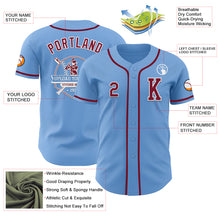 Загрузить изображение в средство просмотра галереи, Custom Light Blue Crimson-White Authentic Baseball Jersey
