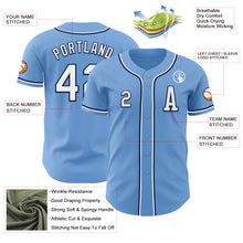 Загрузить изображение в средство просмотра галереи, Custom Light Blue White-Navy Authentic Baseball Jersey
