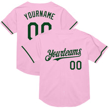 Загрузить изображение в средство просмотра галереи, Custom Light Pink Green Mesh Authentic Throwback Baseball Jersey
