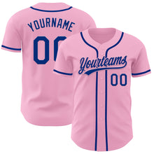 Загрузить изображение в средство просмотра галереи, Custom Light Pink Royal Authentic Baseball Jersey
