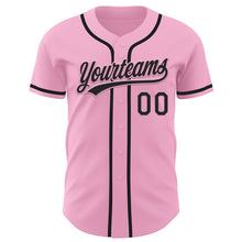 Загрузить изображение в средство просмотра галереи, Custom Light Pink Black Authentic Baseball Jersey
