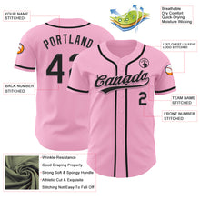 Загрузить изображение в средство просмотра галереи, Custom Light Pink Black Authentic Baseball Jersey
