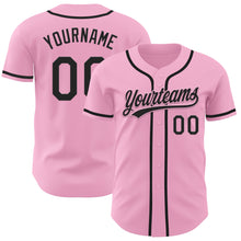 Загрузить изображение в средство просмотра галереи, Custom Light Pink Black Authentic Baseball Jersey
