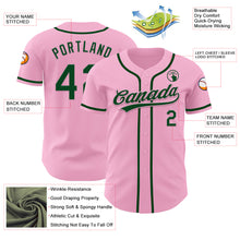 Charger l&#39;image dans la galerie, Custom Light Pink Green Authentic Baseball Jersey
