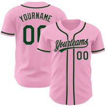 Загрузить изображение в средство просмотра галереи, Custom Light Pink Green Authentic Baseball Jersey
