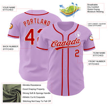 Charger l&#39;image dans la galerie, Custom Light Purple Red-White Authentic Baseball Jersey
