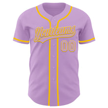 Charger l&#39;image dans la galerie, Custom Light Purple Yellow Authentic Baseball Jersey
