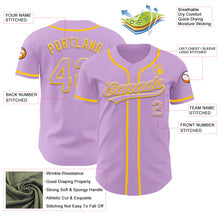 Charger l&#39;image dans la galerie, Custom Light Purple Yellow Authentic Baseball Jersey
