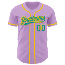 Charger l&#39;image dans la galerie, Custom Light Purple Teal-Yellow Authentic Baseball Jersey
