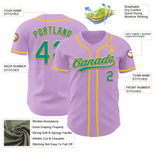 Charger l&#39;image dans la galerie, Custom Light Purple Teal-Yellow Authentic Baseball Jersey
