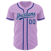 Charger l&#39;image dans la galerie, Custom Light Purple Royal-White Authentic Baseball Jersey
