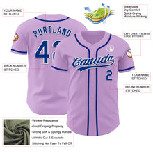 Charger l&#39;image dans la galerie, Custom Light Purple Royal-White Authentic Baseball Jersey
