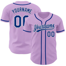 Charger l&#39;image dans la galerie, Custom Light Purple Royal-White Authentic Baseball Jersey
