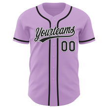 Charger l&#39;image dans la galerie, Custom Light Purple Black-White Authentic Baseball Jersey
