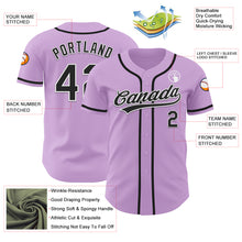 Charger l&#39;image dans la galerie, Custom Light Purple Black-White Authentic Baseball Jersey
