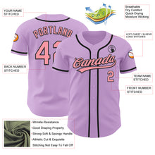 Charger l&#39;image dans la galerie, Custom Light Purple Medium Pink-Black Authentic Baseball Jersey
