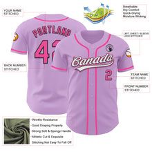 Charger l&#39;image dans la galerie, Custom Light Purple Pink-Black Authentic Baseball Jersey
