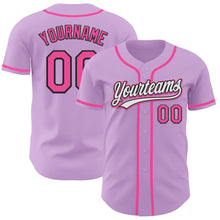 Charger l&#39;image dans la galerie, Custom Light Purple Pink-Black Authentic Baseball Jersey
