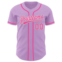 Charger l&#39;image dans la galerie, Custom Light Purple Pink-White Authentic Baseball Jersey
