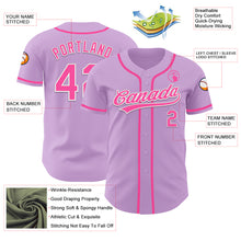 Charger l&#39;image dans la galerie, Custom Light Purple Pink-White Authentic Baseball Jersey
