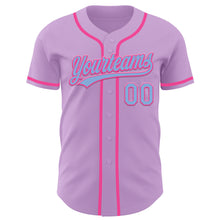 Charger l&#39;image dans la galerie, Custom Light Purple Light Blue-Pink Authentic Baseball Jersey
