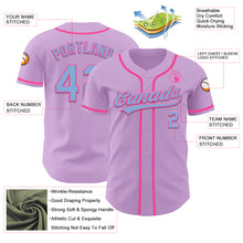 Charger l&#39;image dans la galerie, Custom Light Purple Light Blue-Pink Authentic Baseball Jersey
