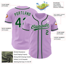 Charger l&#39;image dans la galerie, Custom Light Purple Green-White Authentic Baseball Jersey
