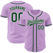 Charger l&#39;image dans la galerie, Custom Light Purple Green-White Authentic Baseball Jersey
