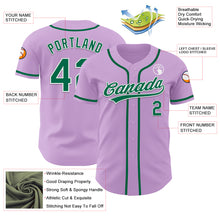 Charger l&#39;image dans la galerie, Custom Light Purple Kelly Green-White Authentic Baseball Jersey
