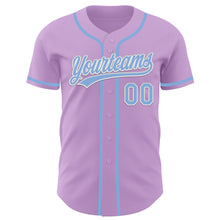 Charger l&#39;image dans la galerie, Custom Light Purple Light Blue-White Authentic Baseball Jersey
