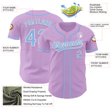 Charger l&#39;image dans la galerie, Custom Light Purple Light Blue-White Authentic Baseball Jersey
