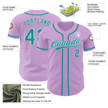 Charger l&#39;image dans la galerie, Custom Light Purple Teal-White Authentic Baseball Jersey
