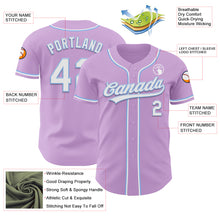 Charger l&#39;image dans la galerie, Custom Light Purple White-Light Blue Authentic Baseball Jersey
