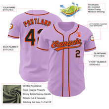 Charger l&#39;image dans la galerie, Custom Light Purple Black-Orange Authentic Baseball Jersey
