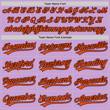 Charger l&#39;image dans la galerie, Custom Light Purple Black-Orange Authentic Baseball Jersey
