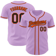 Charger l&#39;image dans la galerie, Custom Light Purple Black-Orange Authentic Baseball Jersey
