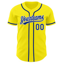 Charger l&#39;image dans la galerie, Custom Light Yellow Royal-White Authentic Baseball Jersey
