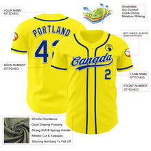 Charger l&#39;image dans la galerie, Custom Light Yellow Royal-White Authentic Baseball Jersey
