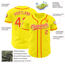 Загрузить изображение в средство просмотра галереи, Custom Light Yellow Orange-White Authentic Baseball Jersey
