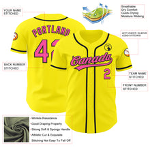 Charger l&#39;image dans la galerie, Custom Light Yellow Pink-Black Authentic Baseball Jersey
