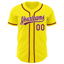 Charger l&#39;image dans la galerie, Custom Light Yellow Crimson-White Authentic Baseball Jersey
