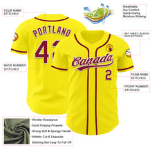 Charger l&#39;image dans la galerie, Custom Light Yellow Crimson-White Authentic Baseball Jersey
