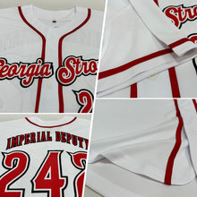 Charger l&#39;image dans la galerie, Custom White Red-Black Authentic Baseball Jersey
